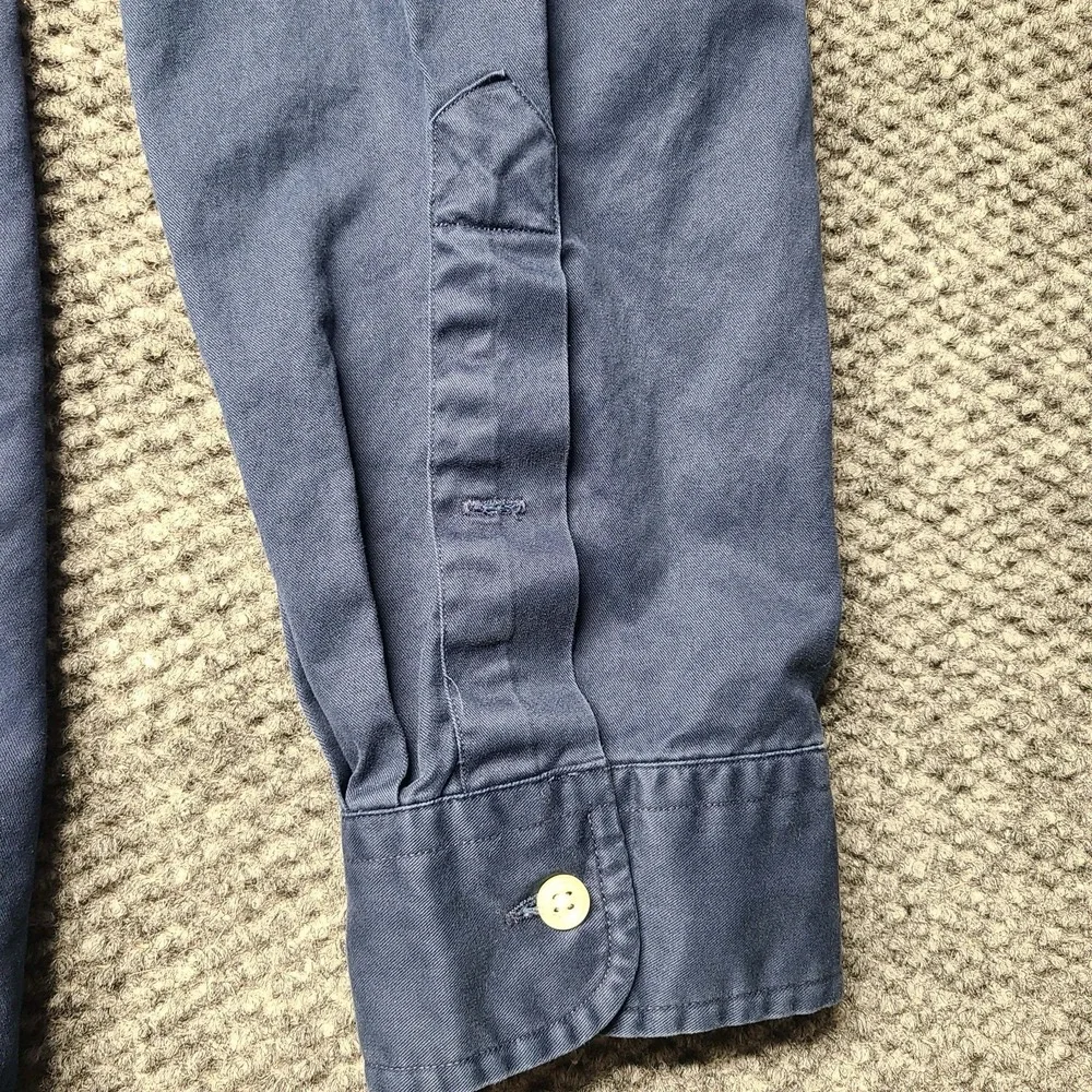 Polo Ralph Lauren  XL Long Sleeve Button-Down Cotton Classic Fit Blue W Red Pony